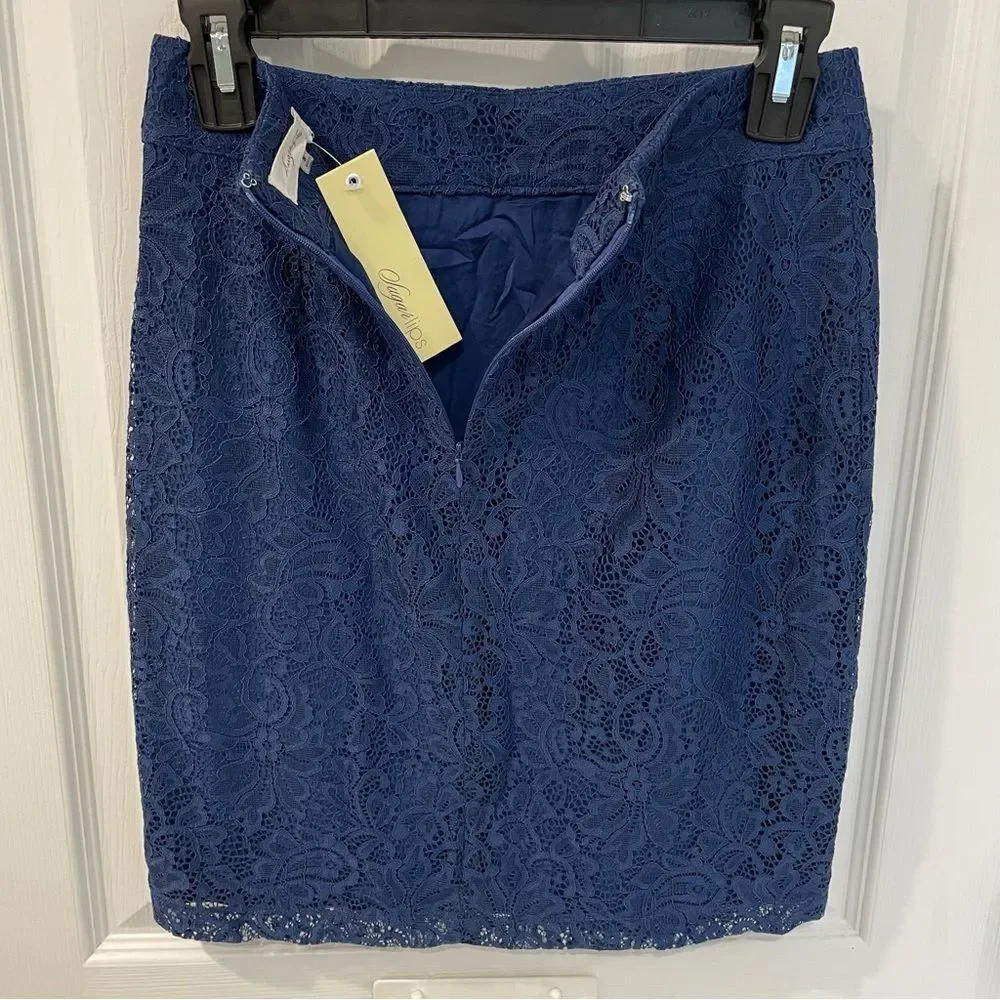 SugarLips Blue Lace Mini Pencil Skirt Women’s Size S